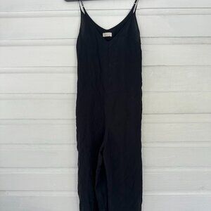Black, Simple, Chic, Flared, Knee-length Romper, Size XXS